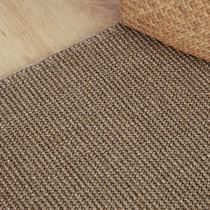 Coffee Country Rug Sisal Handmade Plain Rug Stain Resistant Non-Slip Backing Machine Washable Rug for Living Room Clearhalo 'Area Rug' 'Rug' 2140994