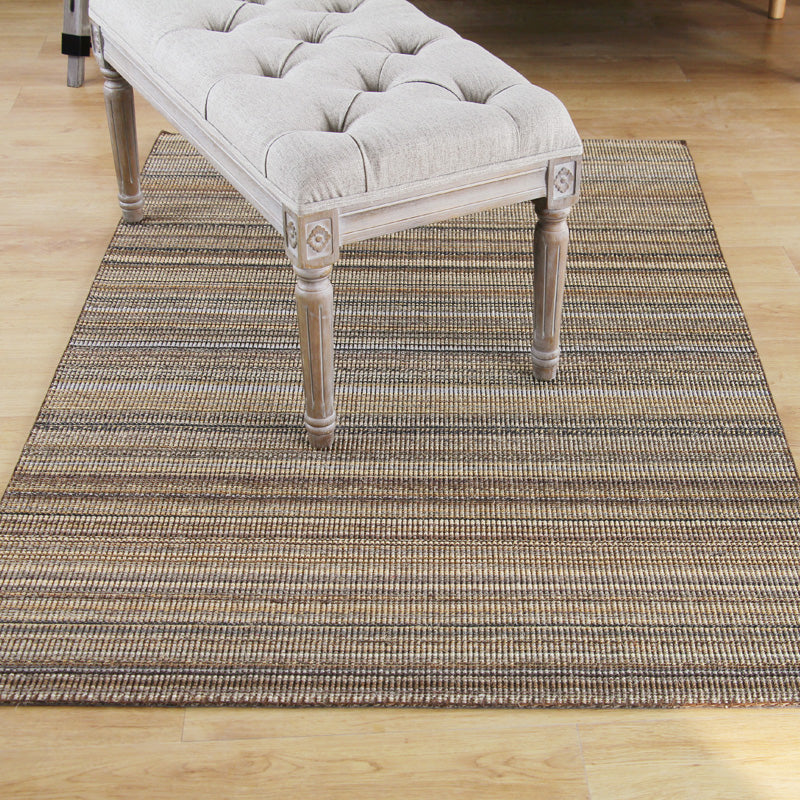 Hand-Woven Ticking Stripe Rug Grey-Green Lodge Rug Sisal Washable Anti-Slip Pet Friendly Rug for Home Decoration Clearhalo 'Area Rug' 'Rug' 2140998