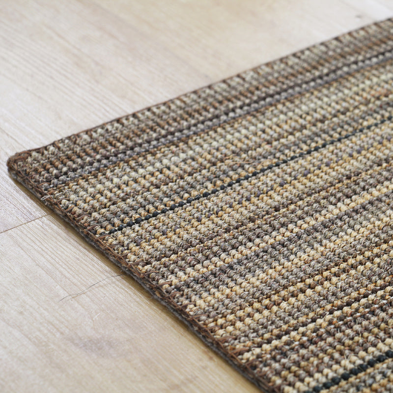 Hand-Woven Ticking Stripe Rug Grey-Green Lodge Rug Sisal Washable Anti-Slip Pet Friendly Rug for Home Decoration Clearhalo 'Area Rug' 'Rug' 2140999