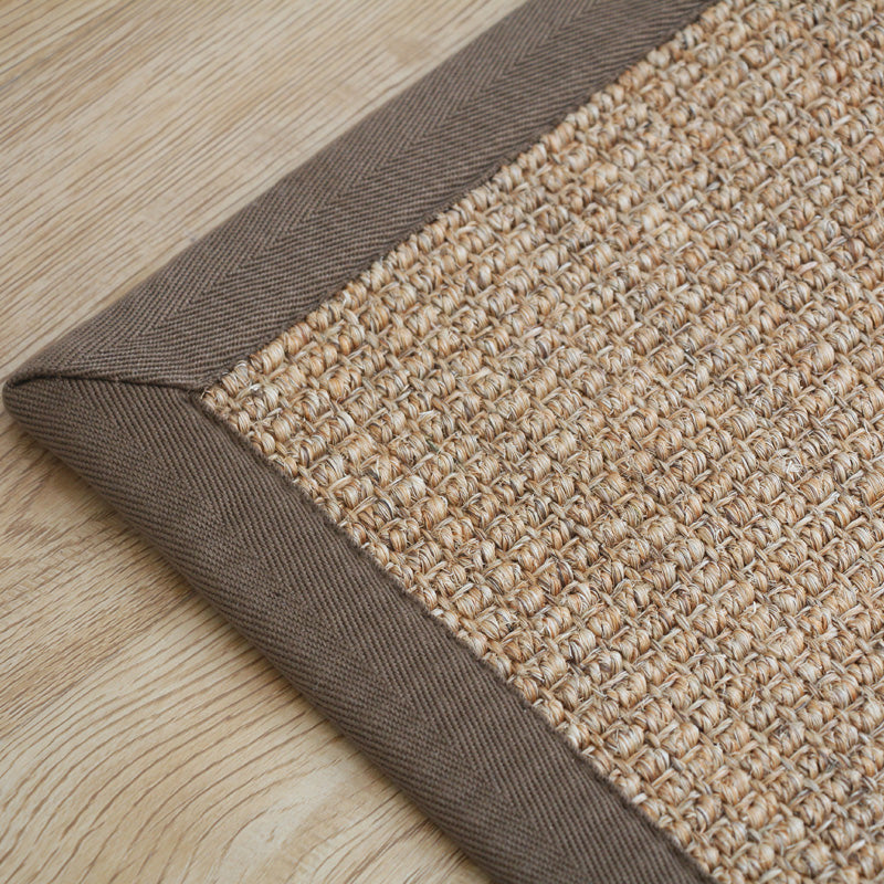 Premium Plain Rug Light Brown Cabin Style Carpet Sisal Anti-Slip Pet Friendly Machine Washable Rug for Home Clearhalo 'Area Rug' 'Rug' 2141005