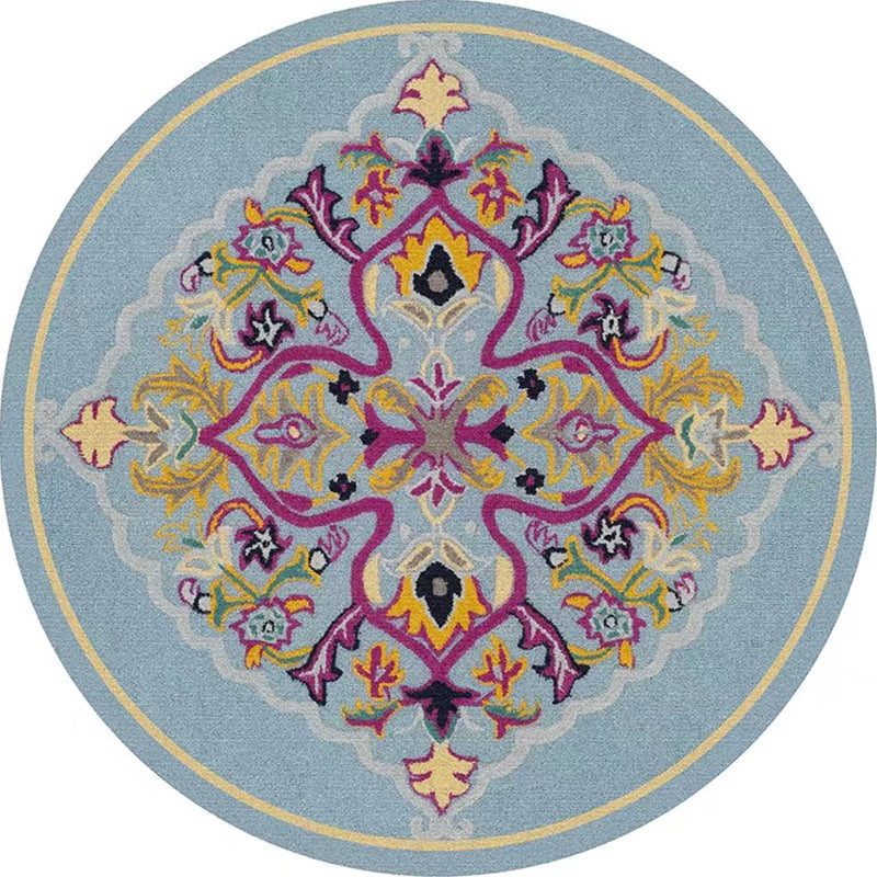 Antique Tribal Print Rug Multi Color Bohemian Indoor Rug Polyester Non-Slip Backing Washable Stain Resistant Carpet for Room Blue Clearhalo 'Area Rug' 'Bohemian' 'Rugs' Rug' 2141224