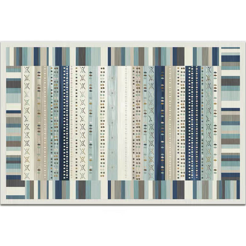 Chic Geometric Pattern Rug Multi Colored Boho Rug Synthetics Washable Non-Slip Stain Resistant Rug for Living Room Gray-Blue Clearhalo 'Area Rug' 'Bohemian' 'Rugs' Rug' 2141437