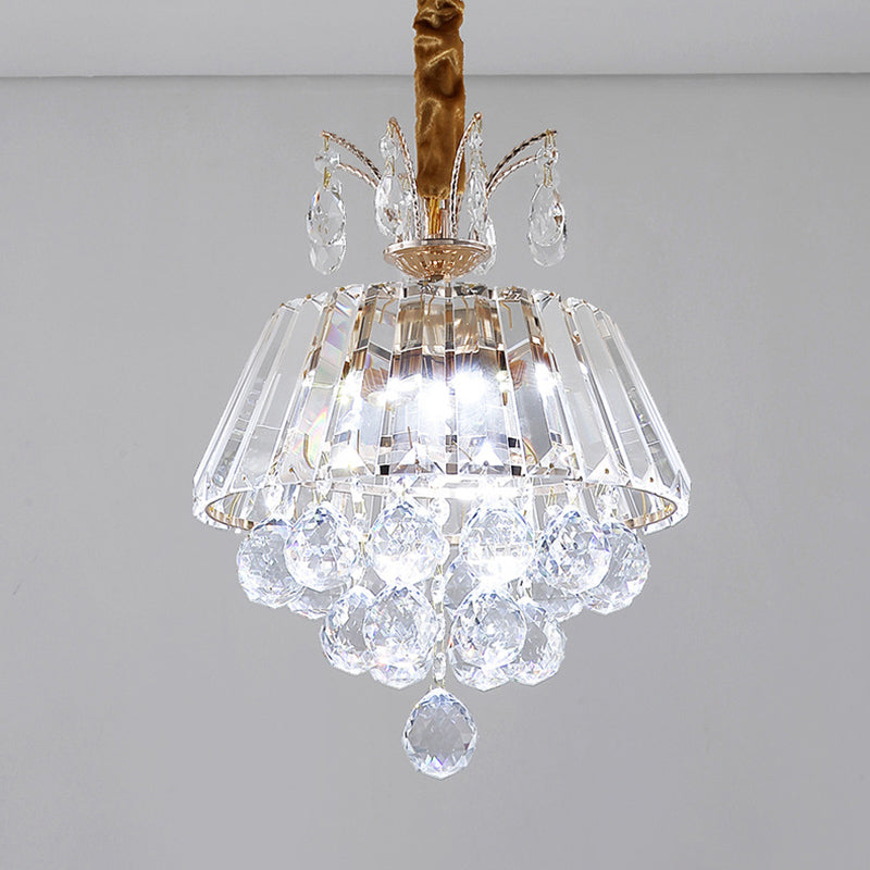 Tiered Chandelier Light Fixture Modern Crystal LED Gold Ceiling Pendant Light for Dining Room,12