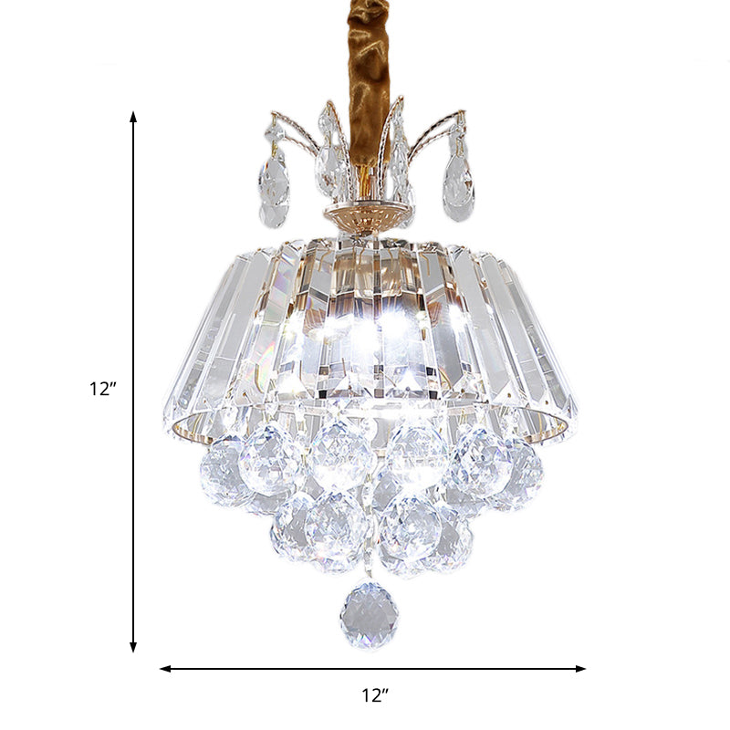 Tiered Chandelier Light Fixture Modern Crystal LED Gold Ceiling Pendant Light for Dining Room,12