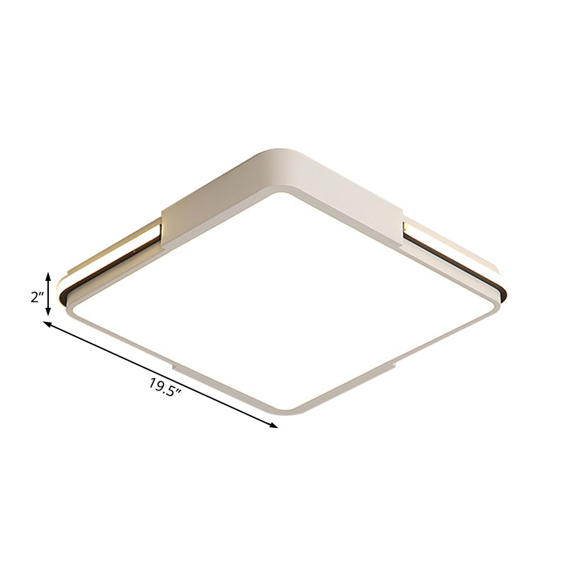 White Square/Rectangular LED Flush Mount Light Simple 16