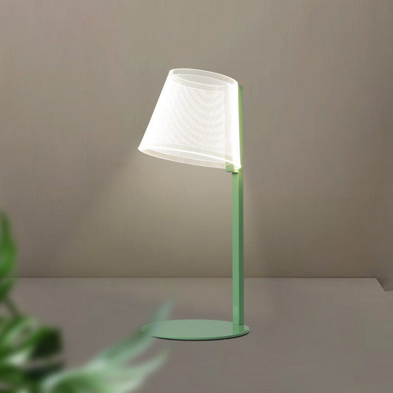 Tapered Shade Table Lamp Macaron Acrylic Kids Bedroom LED Nightstand Lighting Ideas Green Clearhalo 'Lamps' 'Table Lamps' Lighting' 2162147