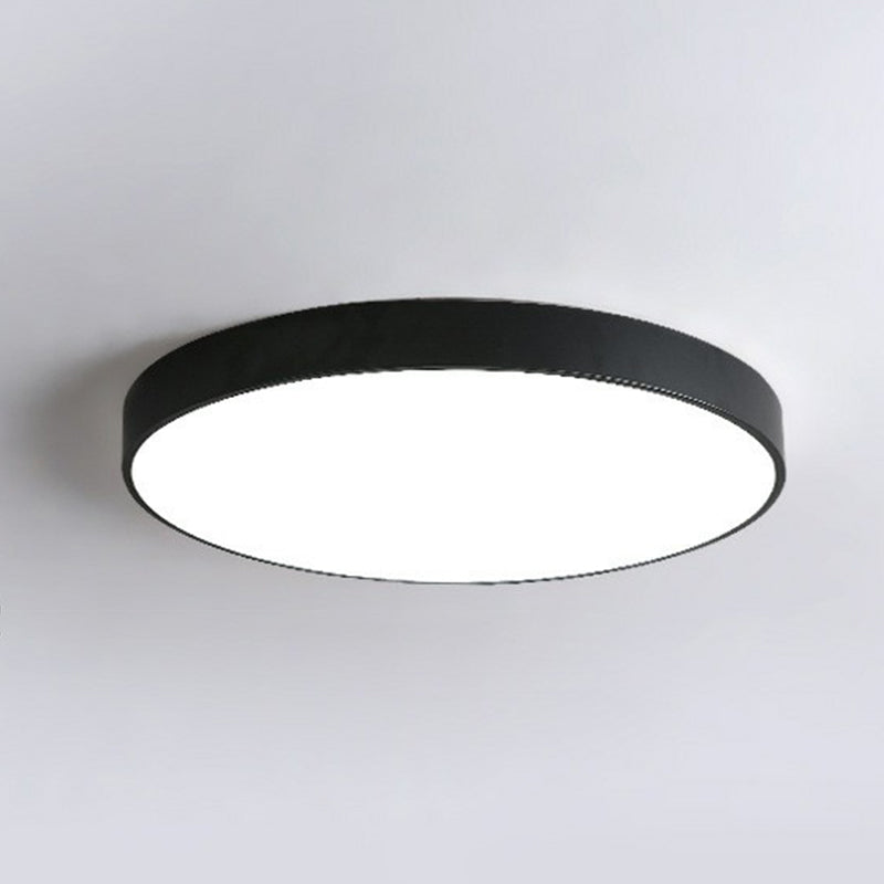 Extra-Thin Round LED Flush Mount Lighting Nordic Style Metallic Bedroom Flush Mount Ceiling Light Clearhalo 'Ceiling Lights' 'Close To Ceiling Lights' 'Close to ceiling' 'Flush mount' Lighting' 2162195