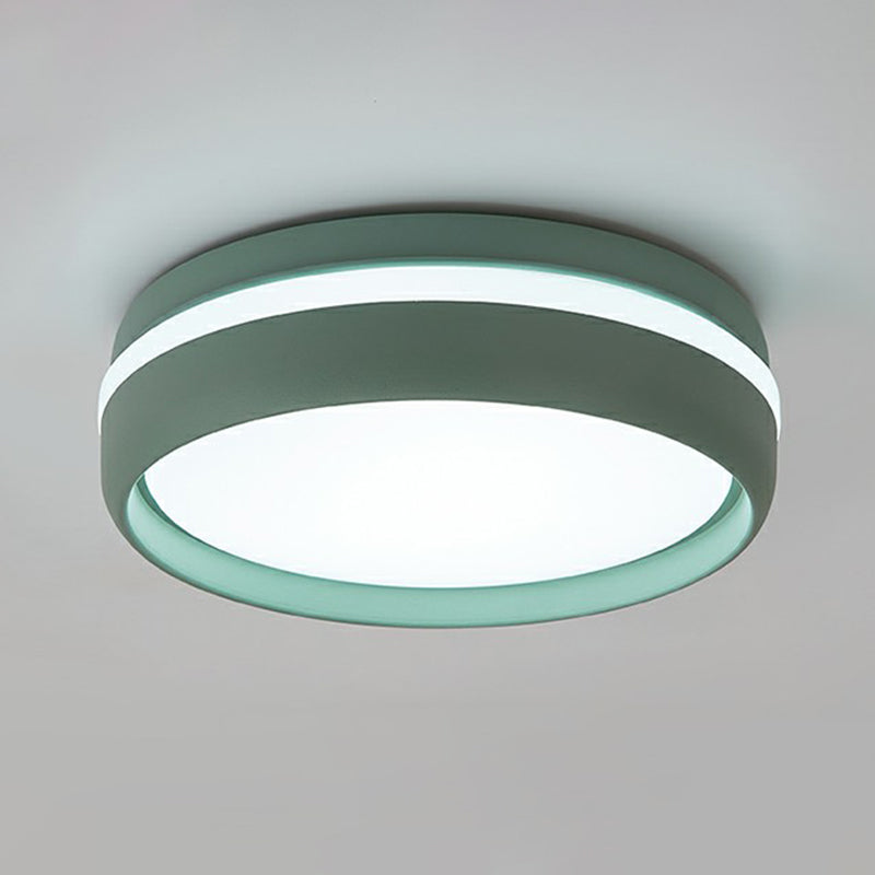 Round LED Flush Mount Minimalist Metallic Kindergarten Flushmount Ceiling Lighting Clearhalo 'Ceiling Lights' 'Close To Ceiling Lights' 'Close to ceiling' 'Flush mount' Lighting' 2162228