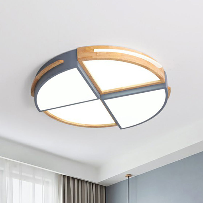 Acrylic Splicing Round Flush Light Macaron LED Flush Ceiling Light Fixture for Bedroom Clearhalo 'Ceiling Lights' 'Close To Ceiling Lights' 'Close to ceiling' 'Flush mount' Lighting' 2162291