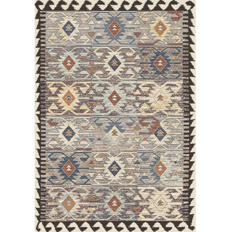 Multi Color Bohemian Rug Polypropylene Colorblock Tribal Print Rug Machine Washable Anti-Slip Backing Stain Resistant Carpet for Sitting Room Camel Clearhalo 'Area Rug' 'Bohemian' 'Rugs' Rug' 2170105