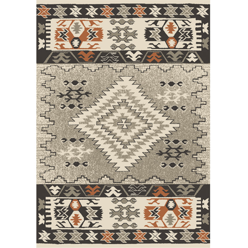 Multi Color Bohemian Rug Polypropylene Colorblock Tribal Print Rug Machine Washable Anti-Slip Backing Stain Resistant Carpet for Sitting Room Black Clearhalo 'Area Rug' 'Bohemian' 'Rugs' Rug' 2170109