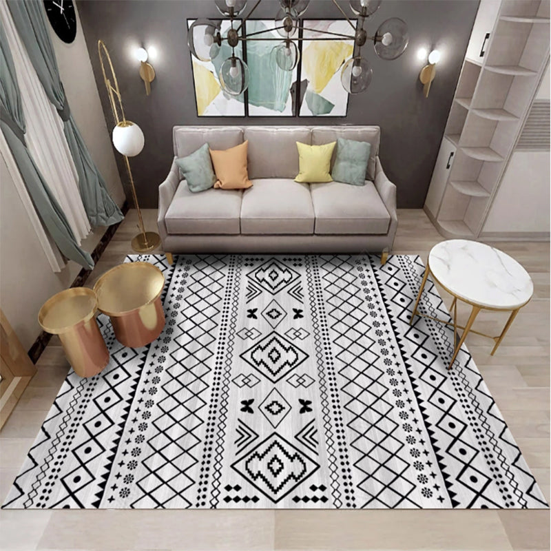 Bohemian Geometric Print Rug Multi Colored Synthetics Rug Stain Resistant Machine Washable Anti-Slip Backing Carpet for Guest Room Clearhalo 'Area Rug' 'Bohemian' 'Rugs' Rug' 2170133