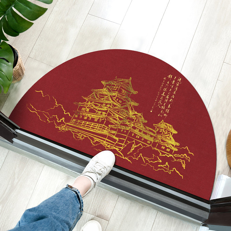 Chinoiserie Patterned Rug Multi Colored Polypropylene Carpet Anti-Slip Backing Pet Friendly Stain Resistant Rug for Door Clearhalo 'Area Rug' 'Rug' 2170341