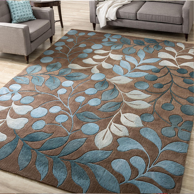 Living Room Rug Multi Colored Botanical Carpet Polyester Clearhalo 'Area Rug' 'Rug' 2170402