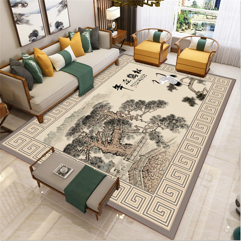 Traditional Chinoiserie Rug Multicolor Landscape Print Rug Pet Friendly Washable Non-Slip Carpet for Home Clearhalo 'Area Rug' 'Rug' 2170450