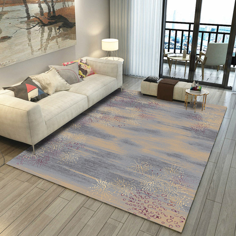 Asian Abstract Painting Rug Multi-Color Polypropylene Carpet Machine Washable Anti-Slip Backing Stain Resistant Rug for Great Room Light Blue Clearhalo 'Area Rug' 'Rug' 2170457