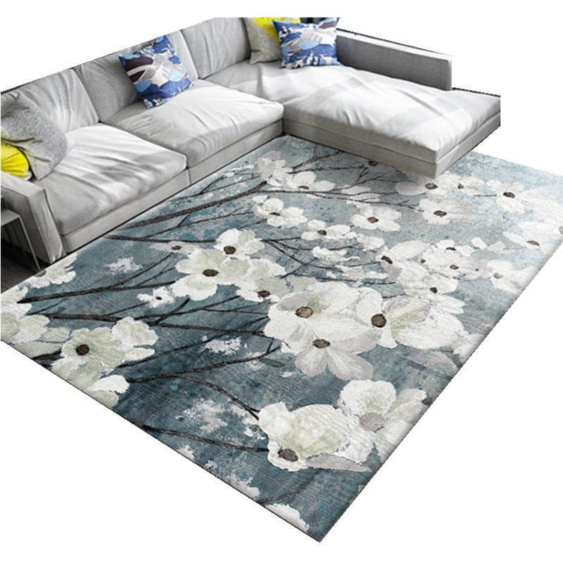 Chic Oriental Rug Polyester Flower Botanical Rug Non-Slip Machine Washable Pet Friendly Carpet for Family Room Clearhalo 'Area Rug' 'Rug' 2170468
