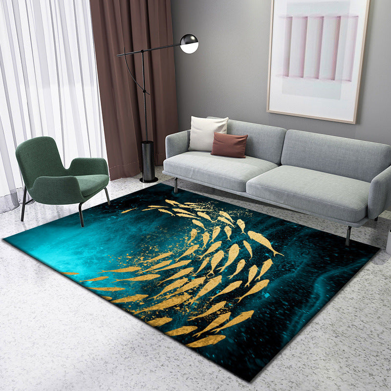 Enchanting 3D Natural Scene Rug Multicolor Asian Rug Synthetics Pet Friendly Stain Resistant Non-Slip Backing Rug for Living Room Clearhalo 'Area Rug' 'Rug' 2170486