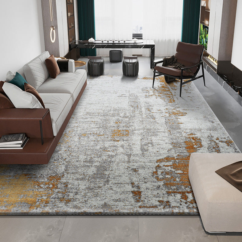 Classic Glittering Abstract Rug Multi Color Industrial Area Rug Polyester Pet Friendly Washable Non-Slip Backing Rug for Home Brown Clearhalo 'Area Rug' 'Rug' 2170714