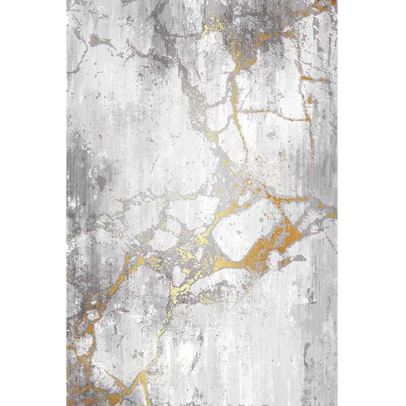 Multicolor Cyberpunk Rug Synthetics Abstract Painting Print Carpet Non-Slip Backing Stain Resistant Washable Rug for Tearoom Gray-Gold Clearhalo 'Area Rug' 'Rug' 2170718