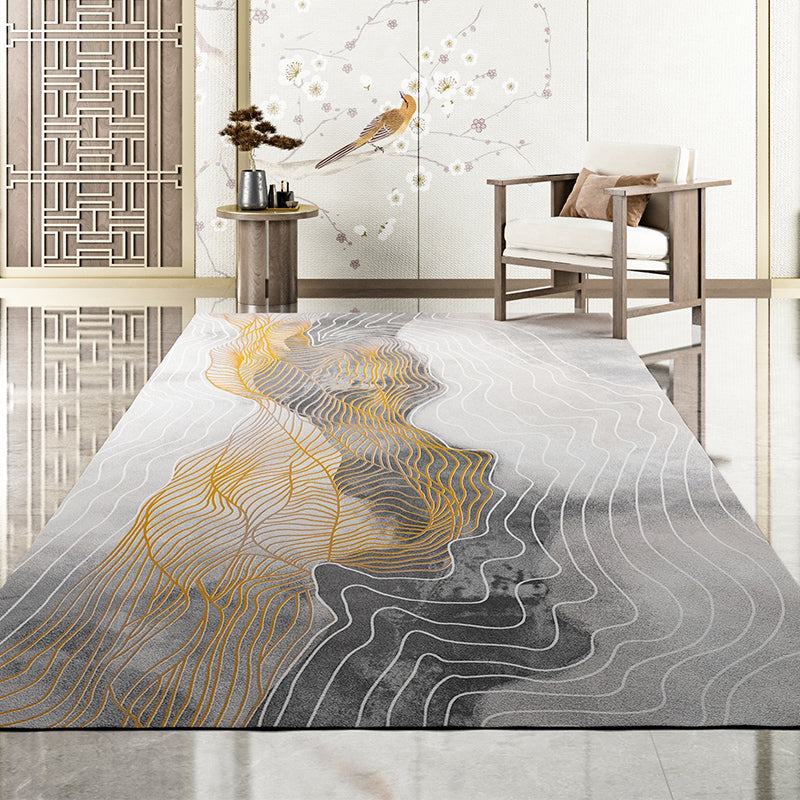 Multicolor Cyberpunk Rug Synthetics Abstract Painting Print Carpet Non-Slip Backing Stain Resistant Washable Rug for Tearoom Clearhalo 'Area Rug' 'Rug' 2170720