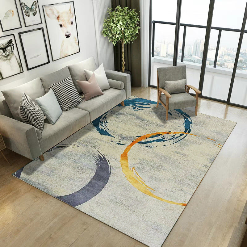 Retro Multicolor Abstract Rug Polypropylene Industrial Area Rug Stain Resistant Non-Slip Pet Friendly Carpet for Guest Room Beige Clearhalo 'Area Rug' 'Rug' 2170756