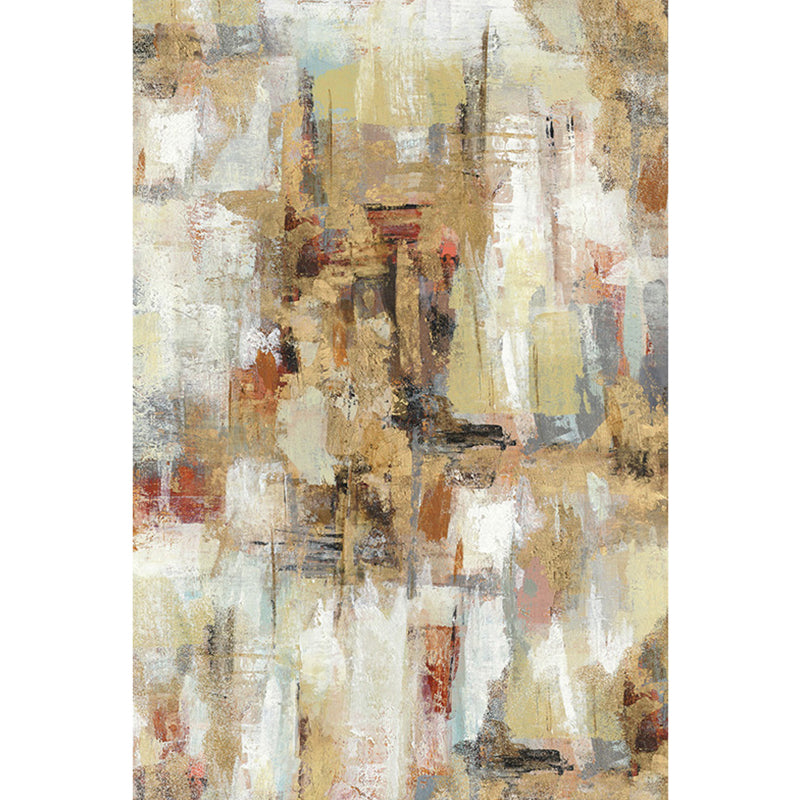 Distressed Abstract Area Rug Multi Colored Steampunk Rug Synthetics Stain Resistant Machine Washable Non-Slip Rug for Room Yellow-Brown Clearhalo 'Area Rug' 'Rug' 2170770