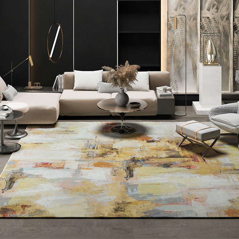 Distressed Abstract Area Rug Multi Colored Steampunk Rug Synthetics Stain Resistant Machine Washable Non-Slip Rug for Room Clearhalo 'Area Rug' 'Rug' 2170772