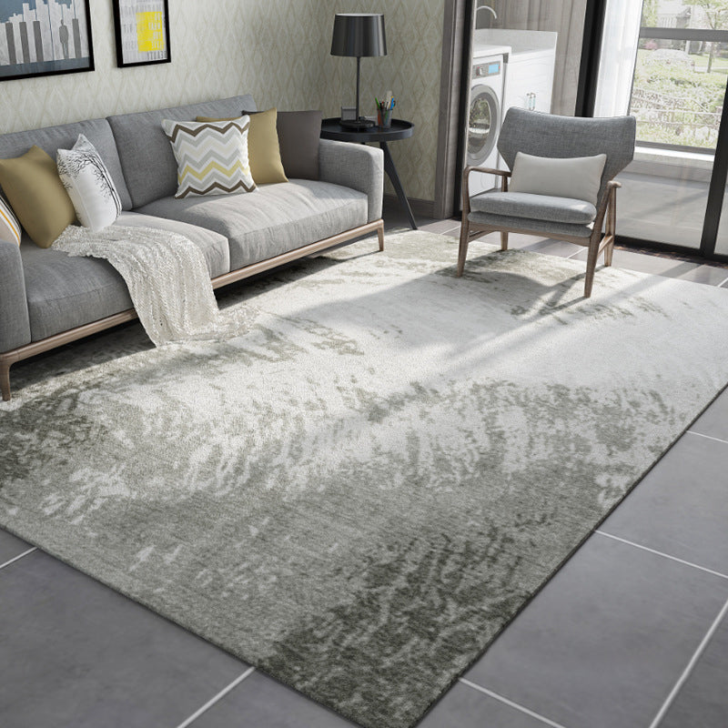 Decorative Multi Color Abstract Rug Synthetics Cyberpunk Style Carpet Non-Slip Stain Resistant Washable Rug for Great Room White-Gray Clearhalo 'Area Rug' 'Rug' 2170804