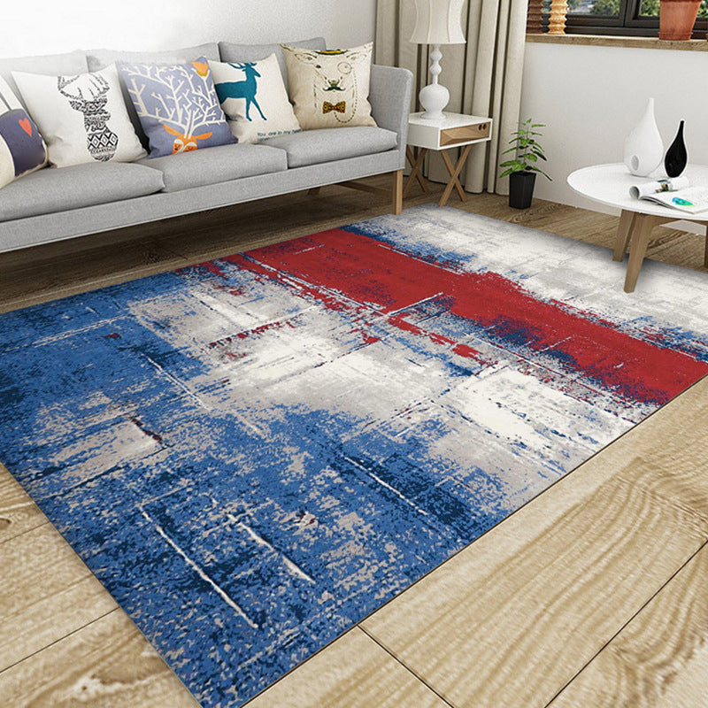Classical Multicolor Industrial Rug Polyester Abstract Painting Carpet Anti-Slip Backing Machine Washable Stain Resistant Rug for Lounge Clearhalo 'Area Rug' 'Rug' 2170911