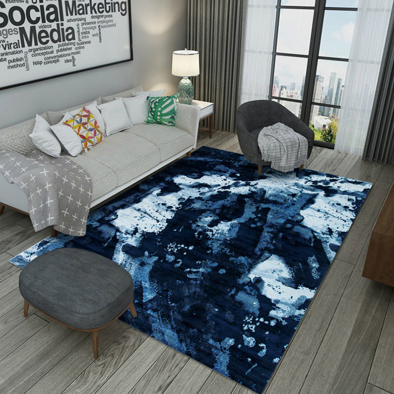 Classical Multicolor Industrial Rug Polyester Abstract Painting Carpet Anti-Slip Backing Machine Washable Stain Resistant Rug for Lounge Clearhalo 'Area Rug' 'Rug' 2170916