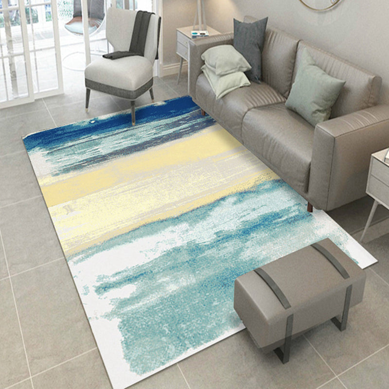 Restoration Industrial Rug Multicolor Fading Look Carpet Anti-Slip Pet Friendly Stain Resistant Rug for Drawing Room Blue-Yellow-Green Clearhalo 'Area Rug' 'Rug' 2170921