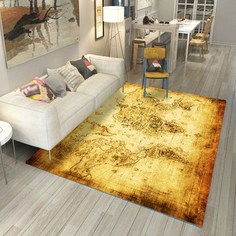 Restoration Industrial Rug Multicolor Fading Look Carpet Anti-Slip Pet Friendly Stain Resistant Rug for Drawing Room Yellow Clearhalo 'Area Rug' 'Rug' 2170923