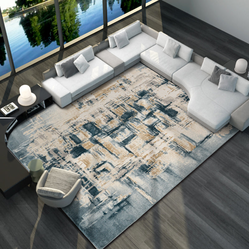 Multi Color Post-Expressionism Rug Polyester Industrial Carpet Machine Washable Non-Slip Backing Stain Resistant Rug for Home Decoration Clearhalo 'Area Rug' 'Rug' 2170927