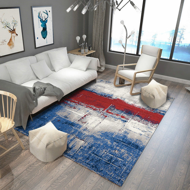 Retro Abstract Painting Print Rug Multi Colored Industrial Rug Polyester Stain Resistant Non-Slip Backing Machine Washable Rug for Room Red Clearhalo 'Area Rug' 'Rug' 2170942
