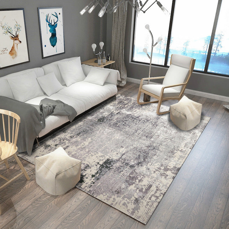 Retro Abstract Painting Print Rug Multi Colored Industrial Rug Polyester Stain Resistant Non-Slip Backing Machine Washable Rug for Room Grey Clearhalo 'Area Rug' 'Rug' 2170946