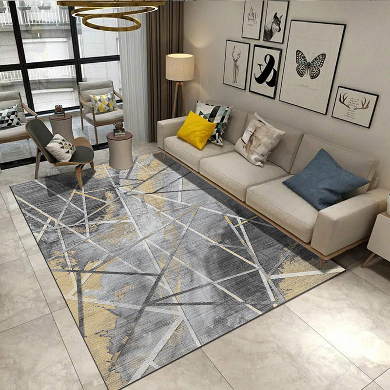 Steampunk Post-Expressionism Rug Multicolor Polypropylene Rug Non-Slip Stain Resistant Pet Friendly Area Carpet for Home Clearhalo 'Area Rug' 'Rug' 2170972