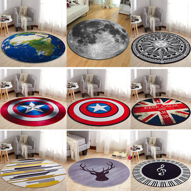 Creative Boys Bedroom Rug Multi Color Visual Deception Carpet Polypropylene Anti-Slip Pet Friendly Washable Rug Clearhalo 'Area Rug' 'Rug' 2171386