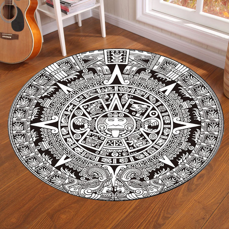 Multi-Color Visual Deception Rug Polyester Novelty Carpet Washable Anti-Slip Pet Friendly Rug for Boys Room Gray-White Clearhalo 'Area Rug' 'Rug' 2171445