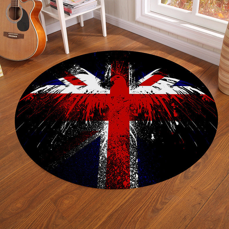 Multi-Color Visual Deception Rug Polyester Novelty Carpet Washable Anti-Slip Pet Friendly Rug for Boys Room Black-Red Clearhalo 'Area Rug' 'Rug' 2171450