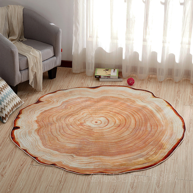 Multicolor 3D Tree Rings Rug Polypropylene Contemporary Rug Washable Non-Slip Backing Pet Friendly Rug for Great Room Clearhalo 'Area Rug' 'Rug' 2171506