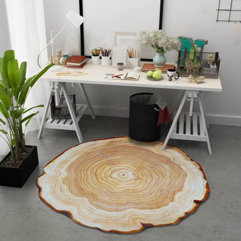 Multicolor 3D Tree Rings Rug Polypropylene Contemporary Rug Washable Non-Slip Backing Pet Friendly Rug for Great Room Clearhalo 'Area Rug' 'Rug' 2171508