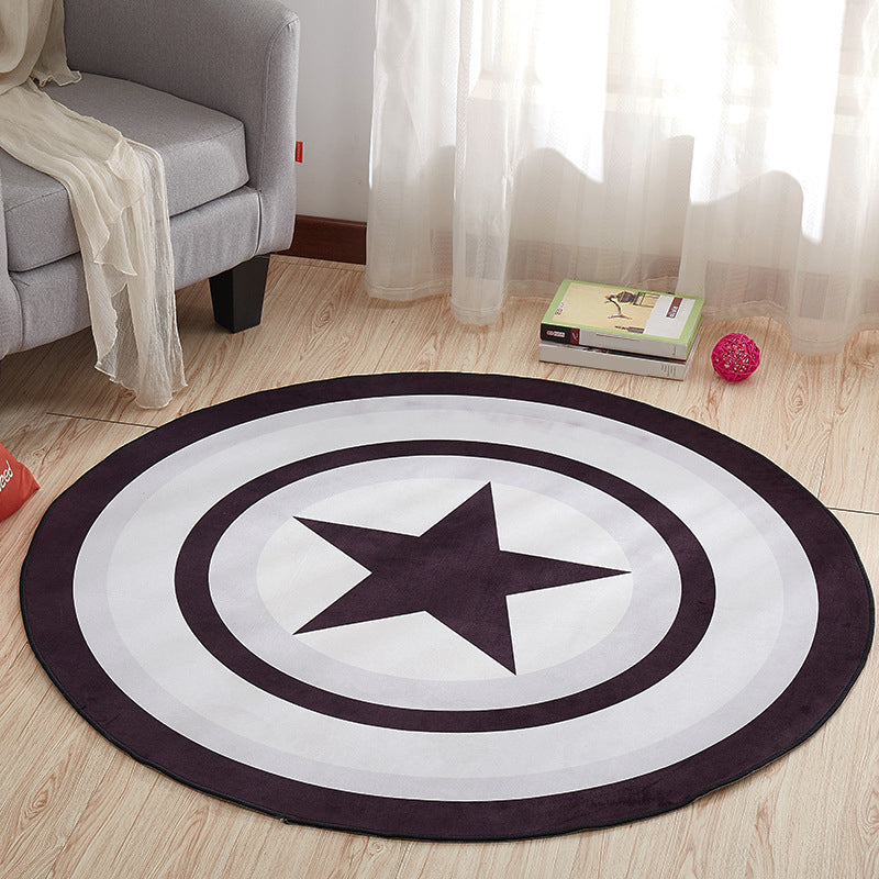 Cool Multi Colored Novelty Rug Synthetics 3D Illusion Area Rug Machine Washable Anti-Slip Pet Friendly Carpet for Living Room White Clearhalo 'Area Rug' 'Rug' 2171588