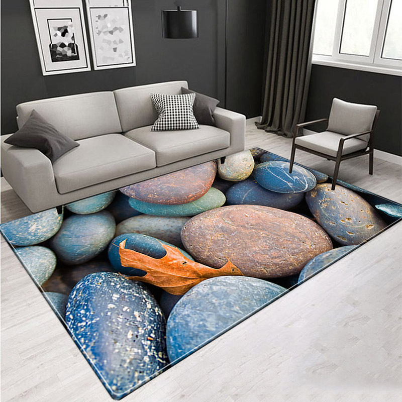 Nordic Cobblestone Print Rug Multi Colored Polyester Carpet Washable Stain Resistant Non-Slip Rug for Living Room Clearhalo 'Area Rug' 'Rug' 2171655