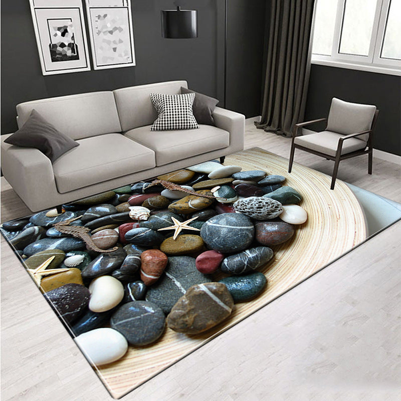 Nordic Cobblestone Print Rug Multi Colored Polyester Carpet Washable Stain Resistant Non-Slip Rug for Living Room Clearhalo 'Area Rug' 'Rug' 2171657