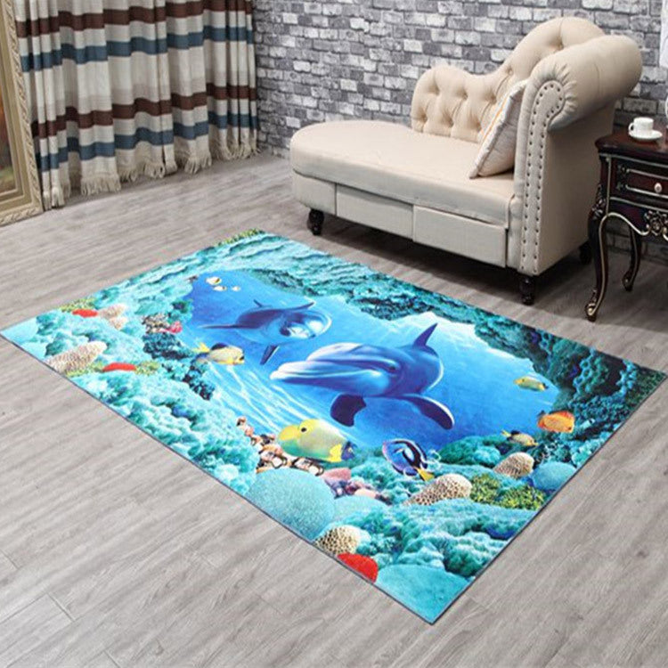 Splendid Multicolor Natural Scenery Rug Polyester Modern Rug Stain Resistant Washable Non-Slip Backing Rug for Family Room Clearhalo 'Area Rug' 'Rug' 2171687