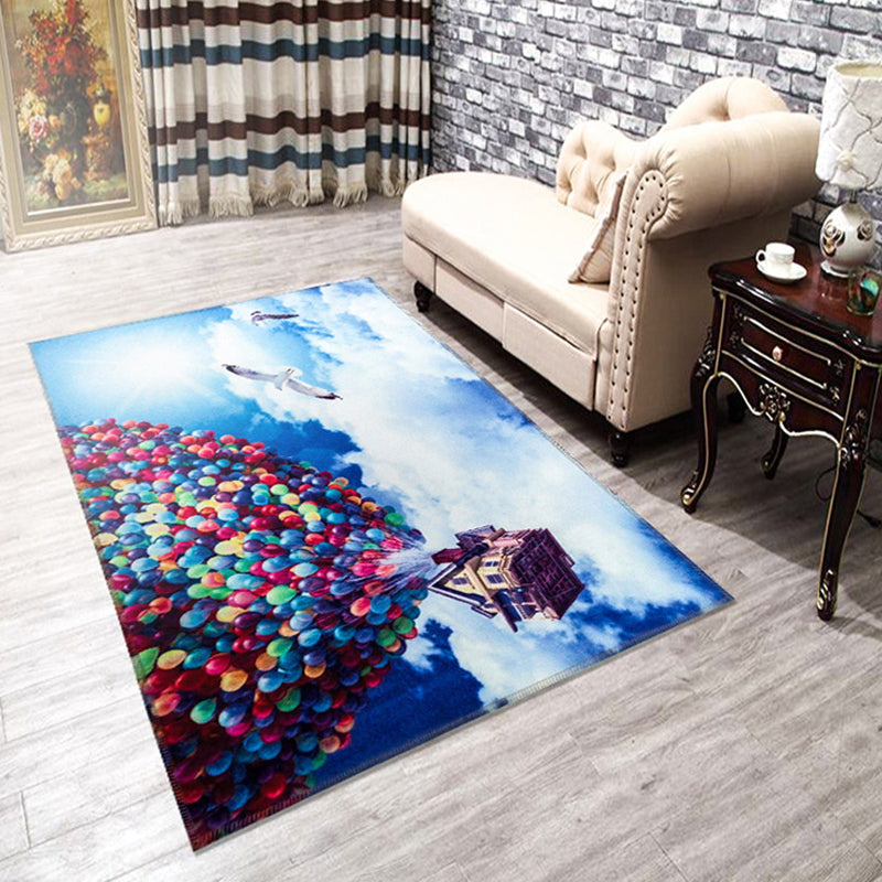 Splendid Multicolor Natural Scenery Rug Polyester Modern Rug Stain Resistant Washable Non-Slip Backing Rug for Family Room Red-Blue Clearhalo 'Area Rug' 'Rug' 2171690