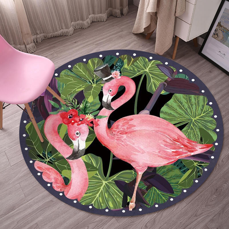 Tropical Flamingo Rug Multicolor Synthetics Carpet Washable Anti-Slip Backing Pet Friendly Rug for Living Room Clearhalo 'Area Rug' 'Rug' 2171702