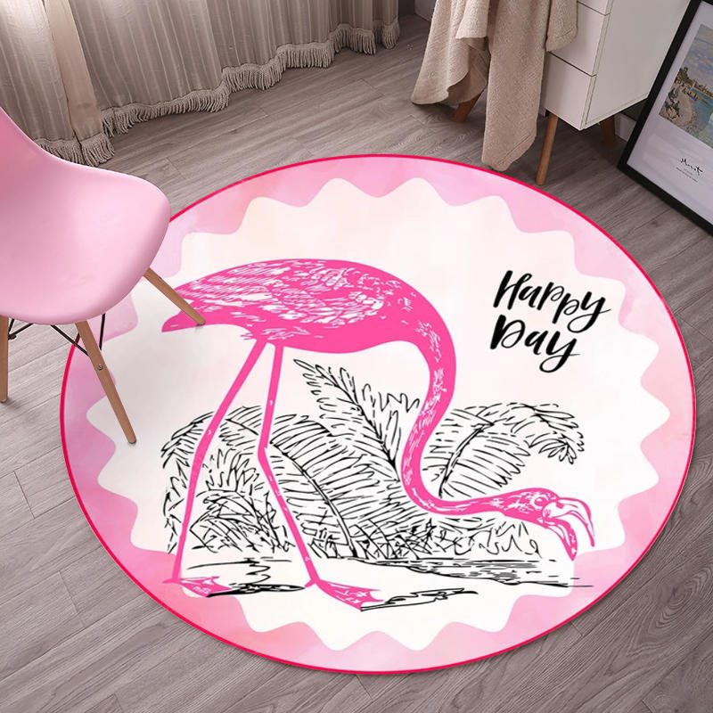Tropical Flamingo Rug Multicolor Synthetics Carpet Washable Anti-Slip Backing Pet Friendly Rug for Living Room Clearhalo 'Area Rug' 'Rug' 2171704