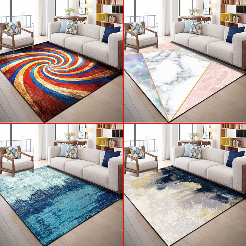 Multi Color Geometric Graphic Rug Polypropylene Novelty Rug Machine Washable Anti-Slip Stain Resistant Rug for Great Room Clearhalo 'Area Rug' 'Rug' 2183518